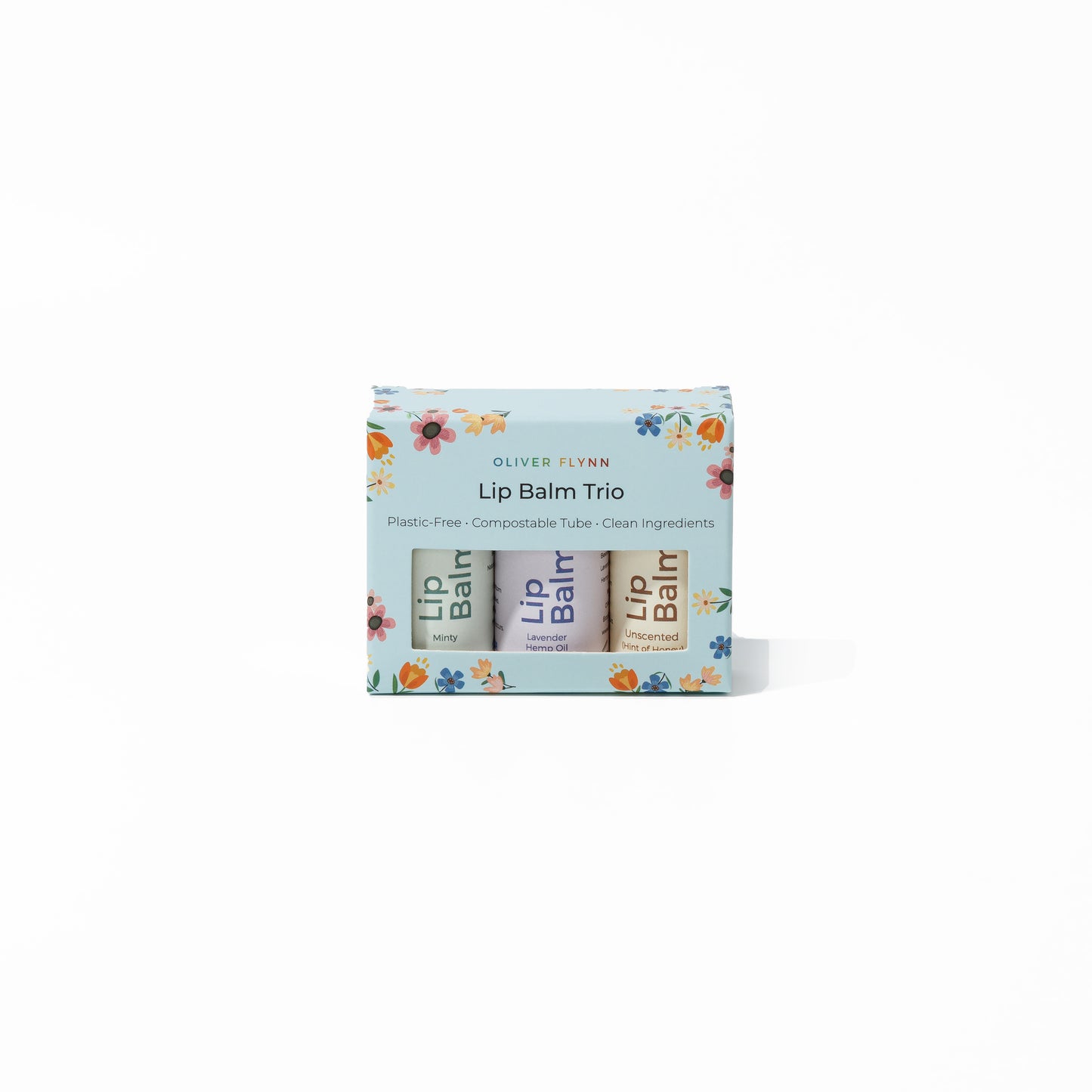 Three Lip Balm Gift Set – Floral Print Box