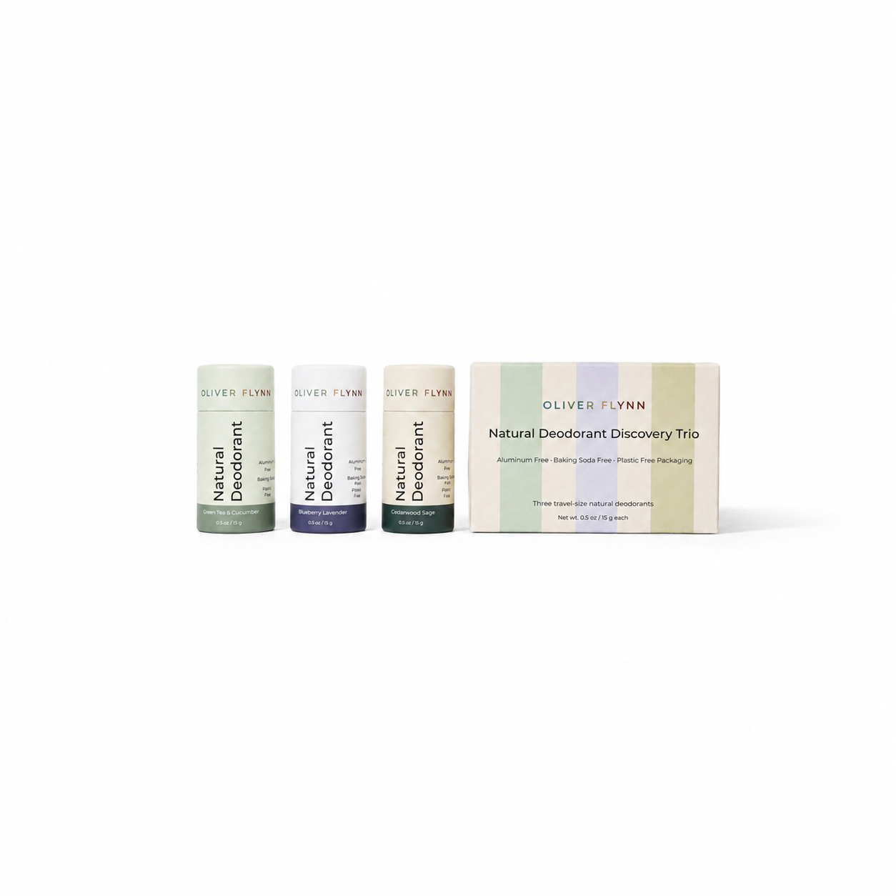 Mini Natural Deodorant Discovery Set – Three Travel-Size Deodorants