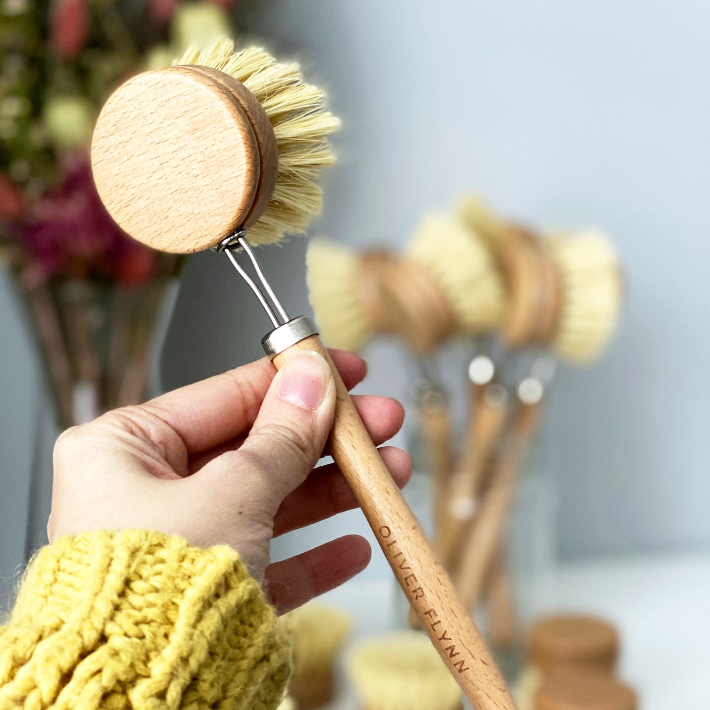 Long Handle Bamboo Brush